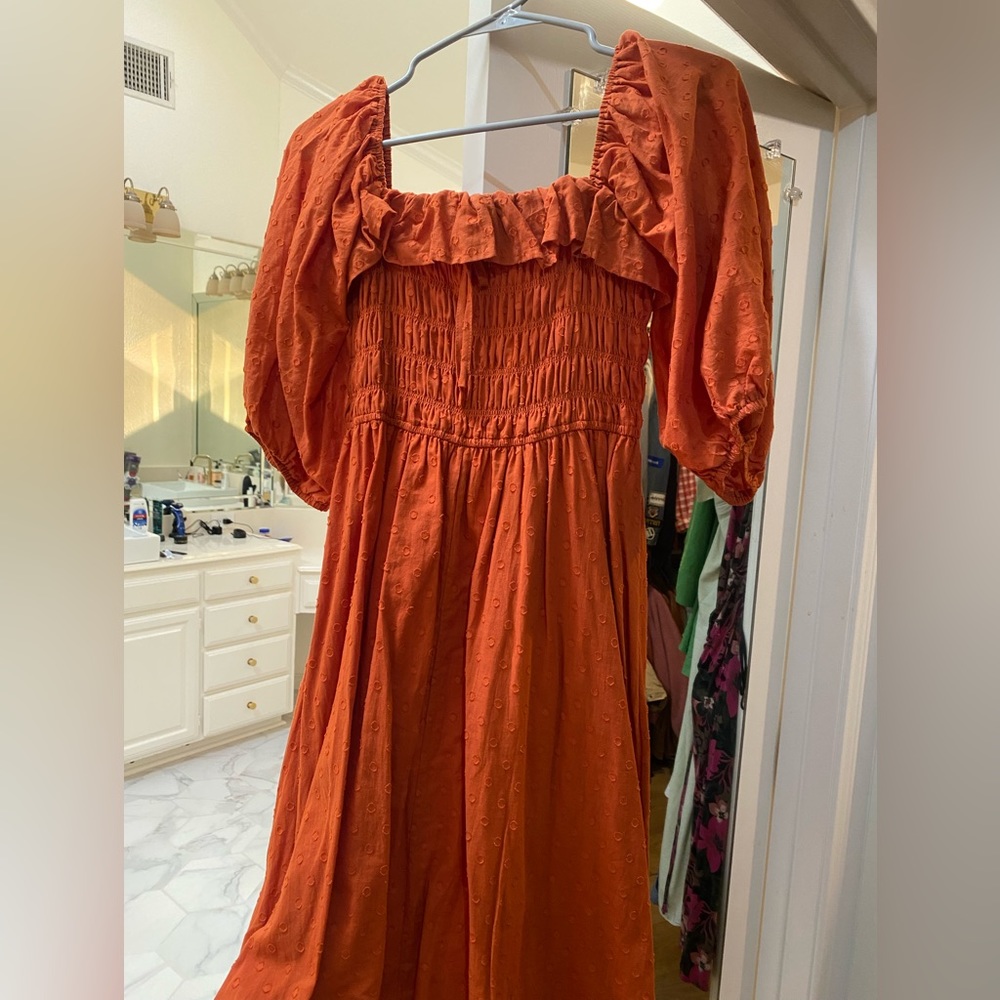 Rust dress from Amazon (wore for maternity pictures)
